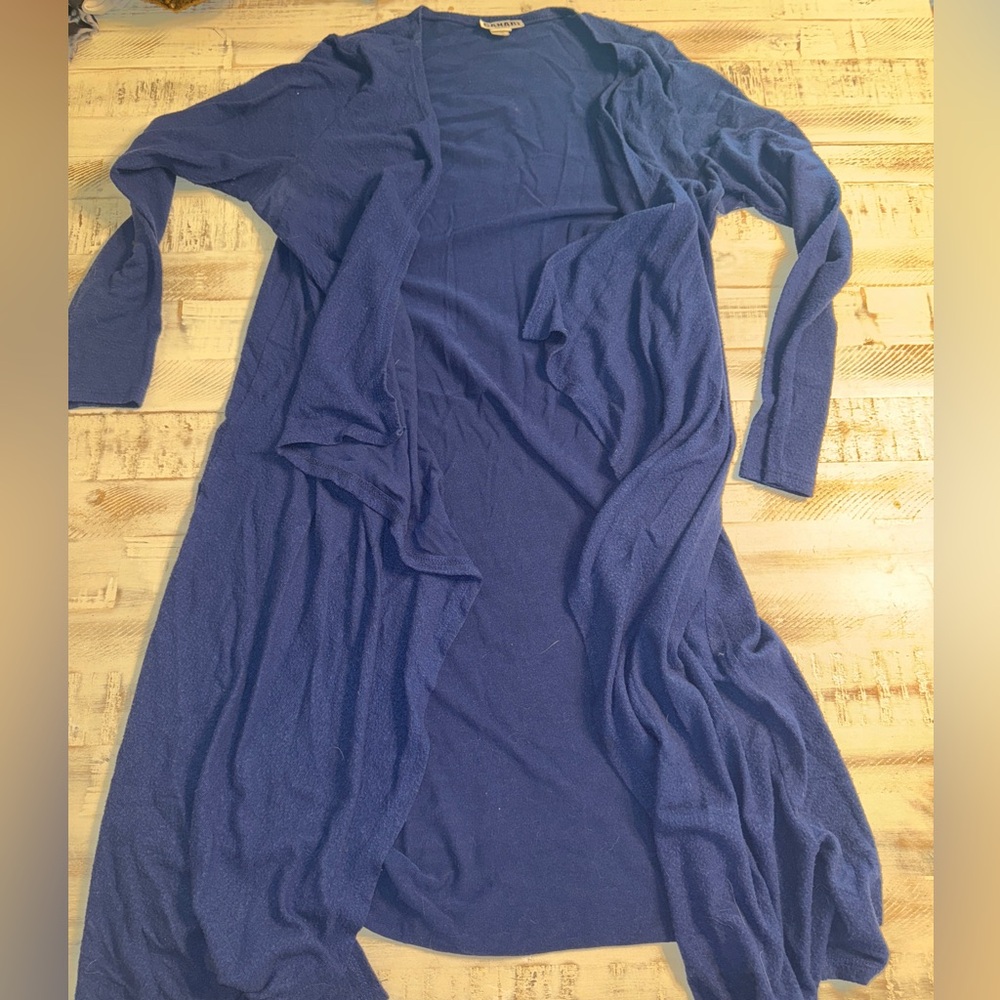 Canari Deep Blue Drape Cardigan